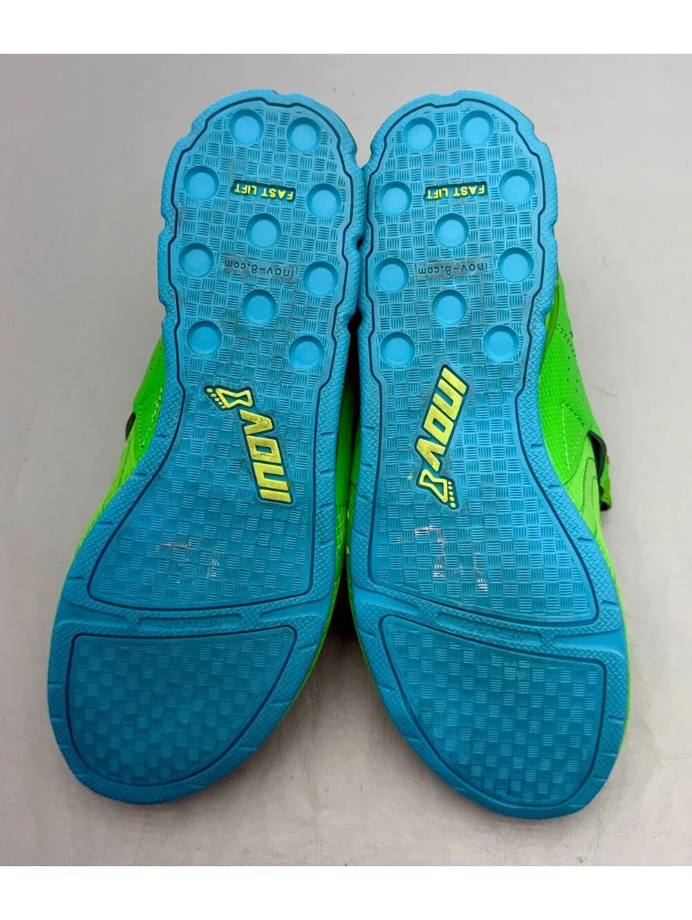 INOV-8 Fastlift 335 Green Yellow Power Weight Lifting Shoes Womens 8.5 Men 7